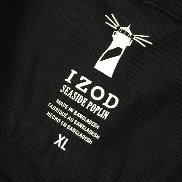 Izod Seaside Poplin 100% Cotton Button Down Shirt - Picture 9 of 15